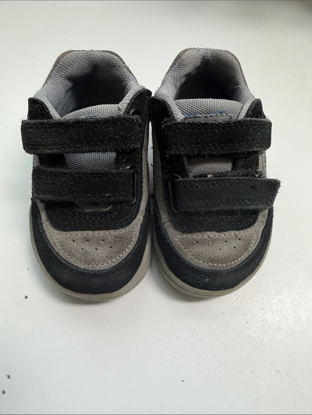 Vans Toddler Emory V Vintage(2004) Black & Grey Suede Velcro Skate Shoes Size 4